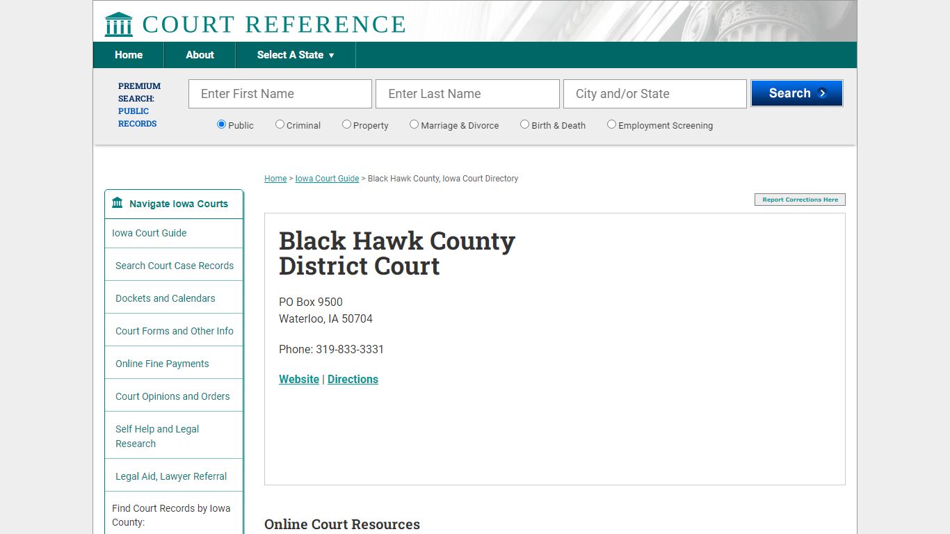 Black Hawk County District Court